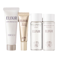ELIXIR 怡丽丝尔 爽肤水18ml+乳液18ml+洁面14g+防晒5ml