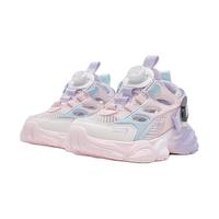 回力童鞋百搭女童运动鞋2024夏季儿童镂空网面鞋子男童透气休闲鞋 粉红浅蓝紫 34码 内长约21.85cm