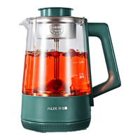 奥克斯(AUX)养生壶煮茶器煮茶壶电水壶热水壶烧水壶电热水壶迷你玻璃花茶壶黑茶 HX-Z1051H