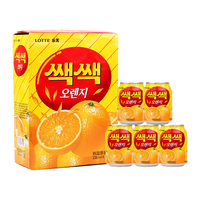 乐天 LOTTE粒粒橙饮料含果粒便携盒装韩国238ml*12罐1号会员店
