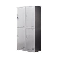 华宇天地 更衣柜201不锈钢四门更衣柜员工储物文件柜器械柜鞋柜带锁浴室存包柜子HY-S4L201