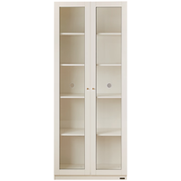 QuanU 全友 家居 二门书柜玻璃柜门现代简约落地大容量收纳储物文件柜129556