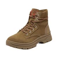 斯凯奇(Skechers)大黄靴马丁靴夏女增高户外高帮鞋登山鞋 栗色/CSNT 38.5码