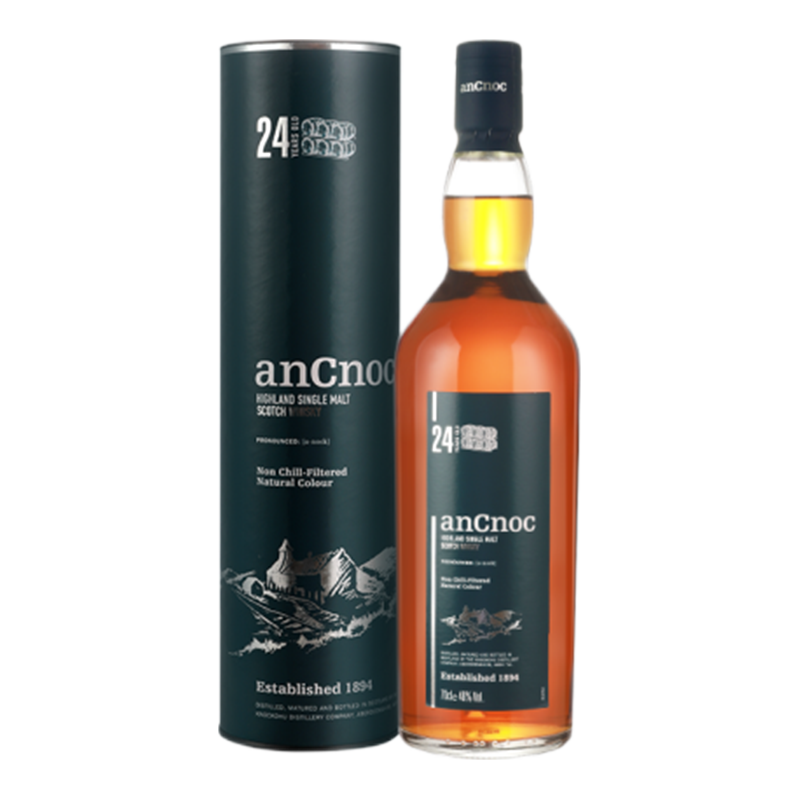 AnCnoc 安努克 12年苏格兰单一麦芽威士忌高地产区英国700ml 安努克24年 700ml