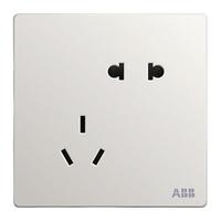 ABB 轩致系列 86型 插座 斜五孔 白色 8只装
