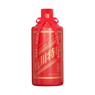  红川 纯粮 浓香型白酒  光瓶装 52%vol 500mL