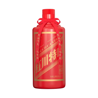  红川 纯粮 浓香型白酒  光瓶装 52%vol 500mL