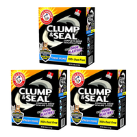 艾禾美（ARM&HAMMER）铁锤猫砂12.7kg多包膨润土除臭无尘结团矿石抗菌猫猫咪厕所 【蓝标3盒】清新低尘76.2斤