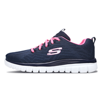 Skechers斯凯奇2021新款夏季轻便网布透气休闲运动鞋女缓震跑步鞋12615 茱萸粉/MVE 35.5