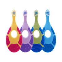 JORDANJordan 进口婴幼儿童宝宝细软毛牙刷0-1-2岁(4支装)颜色随机