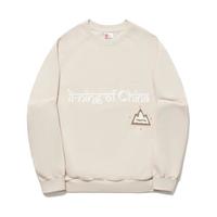 李宁（LI-NING）中国丨加绒保暖卫衣男女同款圆领套头上衣AWDT693 【加绒】燕麦灰-1 S