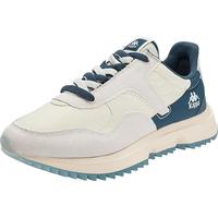 卡帕背靠背男鞋运动鞋2024冬季休闲鞋跑步鞋男士网面透气鞋 冬日白/月灰色/午夜蓝 35