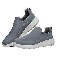 斯凯奇(Skechers)男鞋网面中老年健步鞋一脚蹬低帮户外休闲运动鞋54626 炭灰色/CHAR 39.5