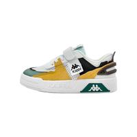 Kappa Kids卡帕童鞋儿童板鞋女童夏季网面运动鞋透气网鞋防滑男童休闲鞋 米白/黑（网面款） 27