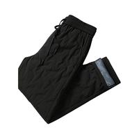 雅鹿羽绒裤男士商务休闲直筒裤冬季加绒中青年加厚保暖休闲裤子Q 黑色 XL /180