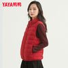 YAYA 鸭鸭羽绒服 女马甲轻薄短款背心休闲保暖轻便羽绒马夹秋冬清仓