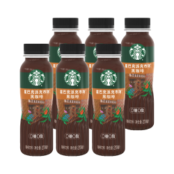 星巴克 派克市场 即饮咖啡 黑咖啡 270ml*6瓶 0糖0脂肪 瓶装咖啡饮料