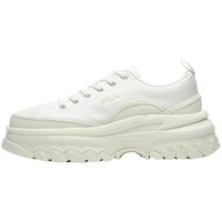 FILA 斐乐 官方LAVA女鞋厚底帆布鞋休闲鞋增高小白鞋运动鞋黑色鞋子