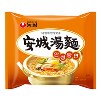 NONGSHIM农心韩国汤面袋面炸酱面方便面泡面速食面单包单袋组合 安城汤面单包*5
