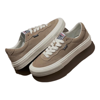 VISION STREET WEAR【24春】FLAT TOP奶茶棕低帮经典翻毛皮帆布鞋男女街头滑板鞋 奶茶棕 40.5