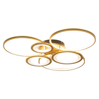 雷士 NVC   Lighting 北欧创意线条轻奢风 LED吸顶灯客厅灯卧室灯餐厅灯全屋灯饰 个性 【圆烁】110瓦 遥控调光客厅大灯