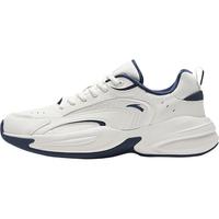 安踏王一博同款ACE休闲鞋男鞋复古跑鞋软底鞋老爹鞋子男运动鞋 象牙白/新墨水蓝-1 11(男45)