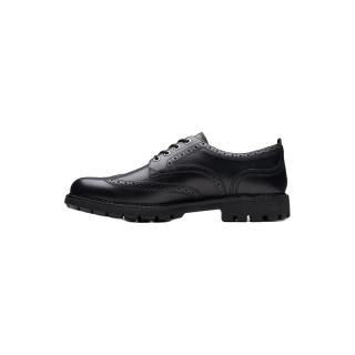 Clarks 其乐 Batcombe系列 男款商务通勤布洛克雕花英伦休闲皮鞋 2617343 黑色 39.5