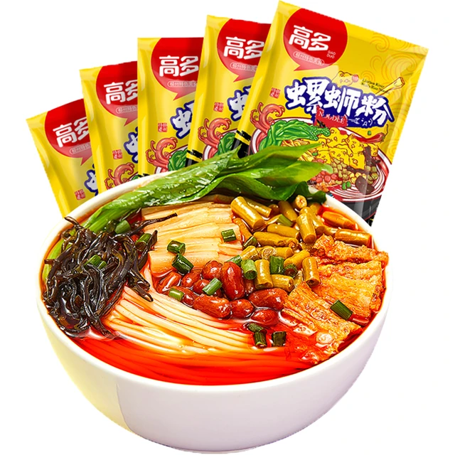 高多 螺蛳粉广西柳州特产正宗螺丝粉整箱5包方便速食面酸辣粉米线