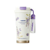 Vanow薰衣草保温杯陶瓷内胆咖啡水杯子女2024高颜值 熏衣草 500ml 【316不锈钢+礼盒】