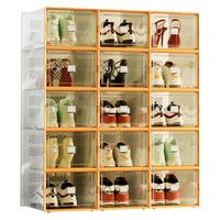 透明鞋盒收纳盒塑料抽屉式球鞋亚克力鞋柜折叠省空间鞋架鞋子