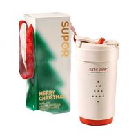 苏泊尔（SUPOR） 咖啡杯保温杯大容量随行吸管水杯男女高颜值杯子 款杯带+礼盒450ml