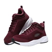 SKECHERS 斯凯奇 女鞋秋冬女款休闲鞋加绒女鞋高帮运动鞋女纯色徒步靴