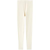 曼妮芬 保暖内衣打底肌衣圆领棉上衣保暖衣套装抗静电秋衣秋裤女 白色-单裤 S (160) 柔棉亲肤