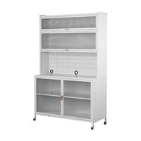 埔盾钢制书柜置物柜带门防尘铁艺收纳柜 高1865*宽800*深450(灰色) 高1865*宽800*深450灰色