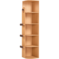 林氏家居客厅靠墙转角书柜书架子展示柜家用落地储物柜子林氏木业 【原木色】绘本架转角柜0.4m