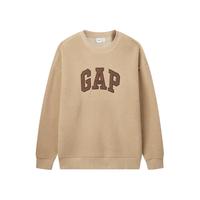 盖璞 Gap男女装秋季款仿羊羔绒贴布绣抓绒卫衣套头上衣609065