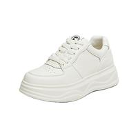 他她（TATA）孙乐言同款女鞋小白鲸鞋子厚底透气板鞋小白鞋增高休闲鞋 香草牛奶-WH701 38