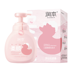润本 儿童洗发水婴儿宝宝专用女童洗发露柔顺护发无硅油弱酸性345ml