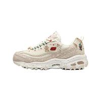 Skechers斯凯奇圣诞姜饼鞋雪饼鞋女复古羊羔绒熊猫鞋时尚运动鞋子