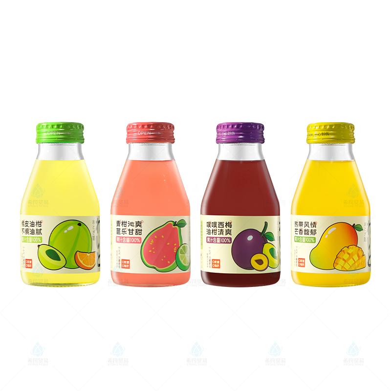 童话里原味牛乳饮品香蕉草莓味芒果复合果汁6瓶饮料玻璃瓶 215ml