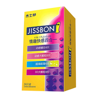 杰士邦避孕套情趣快感四合一24只套套带刺螺纹大颗粒成人计生情趣