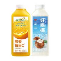 WEICHUAN 味全 每日C果汁饮料900ml×2大瓶橙汁椰汁椰子水低温冷饮品组合装