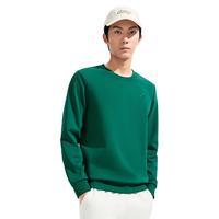 特步卫衣男2025秋季运动休闲内搭套头衫圆领运动长袖上衣男款 龙胆绿-加绒 2XL