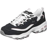 斯凯奇（Skechers）女鞋夏季舒适透气老爹鞋增高厚底百搭休闲熊猫鞋11959 海军蓝色/白色/NVW 37