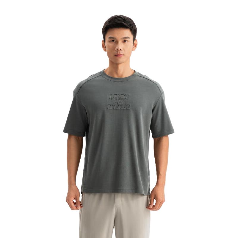  DECATHLON/迪卡侬 凉感透气排汗 男士运动T恤  卡其灰 2XL