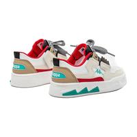 KidsKappa Kids童鞋儿童运动鞋女童秋季魔术贴板鞋小白鞋男童百搭板鞋 088-米白/红 29码 内长19.0适合脚长18.0 米白/兰|单鞋|四季可穿