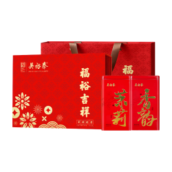 吴裕泰 茉莉花茶福裕吉祥500g礼盒装特级花茶六窨含芽浓香耐泡自饮 福裕吉祥500g