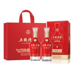 五粮液 固态法 浓香型白酒  50度及以上 礼盒装 500mL