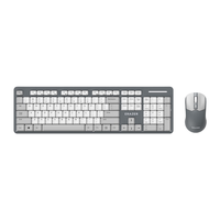 联想 生态品牌异能者无线键盘鼠标套装即插即用全尺寸设计防泼溅商务办公台式机/小新拯救者适用 灰白色