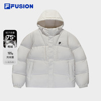 FILA FUSION斐乐潮牌款羽绒服2025冬季宽松保暖连帽外套 牧筠白-IV 185/104A/XXL